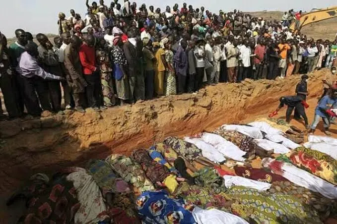 file photo of mass burial in plateau state