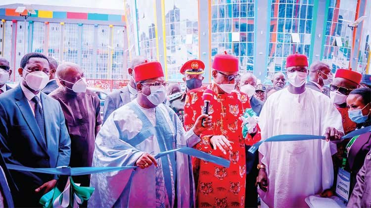 buhari at the inauguration of one of the projects