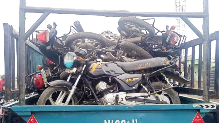 seized motorcycles