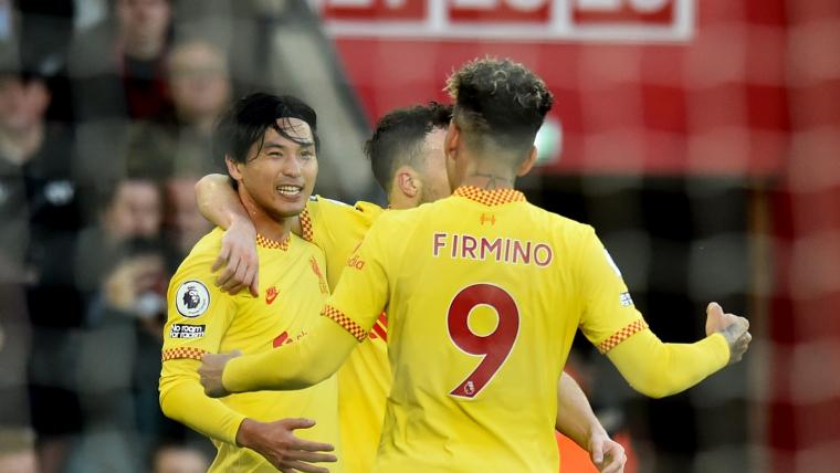 takumi minamino roberto firmino liverpool vs. southampton 051722