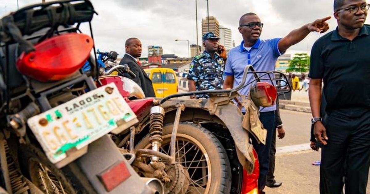 sanwo olu bans okada in parts of lagos