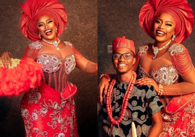 ‘Congratulations to my husband and I’ – Skit maker Ashmusy writes as she shares pre-wedding photo