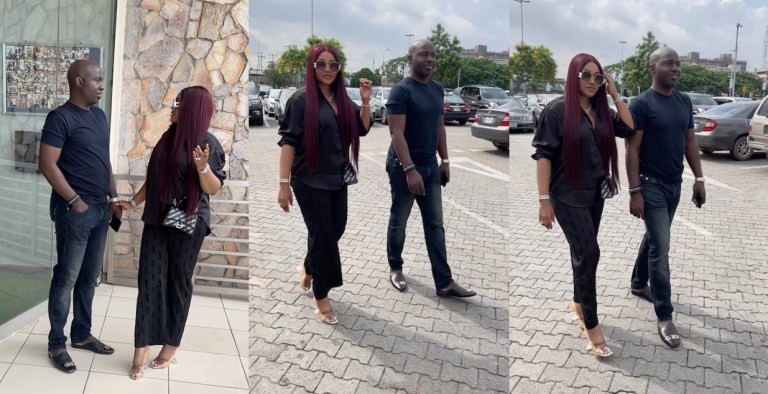 22you bring out the young man in him22 reactions as mercy aigbe and her husband steps out looking young