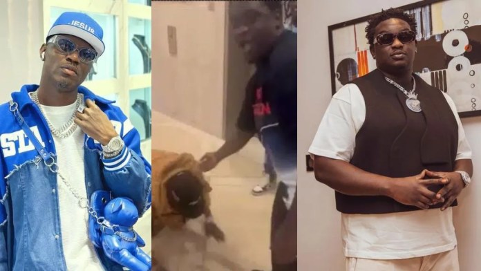 moment singer spyro prostrated to greet his senior colleague wande coal at an event in the us video