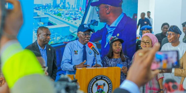 sanwo olu at lagos blue line train 1 750x375